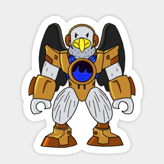 Bald Eagle Beast (half-tone) Sticker by Kangavark